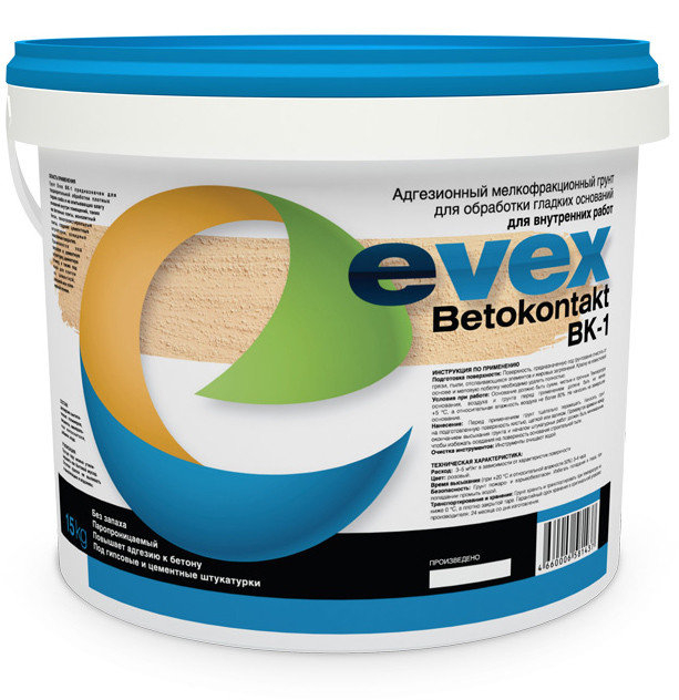 Грунтовка бетоконтакт адгезионный Эвекс БК-1 {Evex BK-1} 15 кг